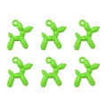 Set of 6 bright green balloon dog charms with top holes for DIY jewelry making - Dog 19x14mm Aperture approx. 1.5mm / Set of 4 / Grass Green