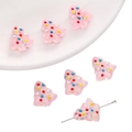 DIY Christmas tree shaped pink translucent beads for handmade bracelets and necklaces - Pink Christmas Tree / 15x16mm / Hole approx 1mm (1 Piece/Pack)