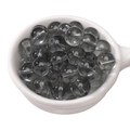 Transparent grey glass round beads in a white ceramic bowl for DIY jewelry making - 10mm Gray (Hole Approx 1.5mm) - 20 Pieces/Pack