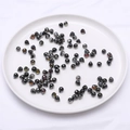 Perles en verre cristal noir facetté en forme de goutte pour bijoux DIY - 9x8mm (Trou 1mm, 10 Pièces/Paquet) / Noir