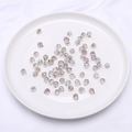 Perles de cristal facettées 9x8mm irisées avec revêtement AB arc-en-ciel pour bijoux DIY - 9x8mm (Trou 1mm, 10 Pièces/Paquet) / Gris