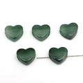 Groene hartvormige acrylkralen in jade-look met groot gat voor DIY-sieraden maken - Donkergroen-Wit (Gemarmerd)