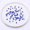 Perles en cristal bleu foncé en forme de goutte pour la création de bijoux DIY - 9x8mm (Trou 1mm, 10 Pièces/Paquet) / Bleu royal