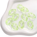 Eslabones abiertos de acrílico verde claro translúcido para joyería DIY - Hebilla Ovalada Transparente / 50 Piezas / Verde