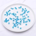 Perles gouttes en cristal bleu clair avec revêtement AB pour bijoux DIY - 9x8mm (Trou 1mm, 10 Pièces/Paquet) / Bleu lac
