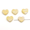 Acryl hart kralen met geel en wit marmerpatroon voor DIY maken van sieraden armbanden - Geel-Wit (Gemarmerd)