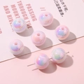 Pink 16mm iridescent acrylic round beads for handmade jewelry and DIY bracelet making - 16mm / 4 Pieces Pack / Pink