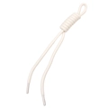 Λευκό πολυεστερικό paracord 22cm με ρωμαϊκό κόμπο για χειροποίητα αξεσουάρ DIY και τσάντες - Μπεζ