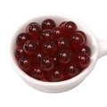 DIY jewelry kit with translucent red round glass beads for handmade bracelets and necklaces - 10mm Wine Red (Hole Approx 1.5mm) - 20 Pieces/Pack