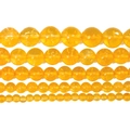 Natural citrine round beads in five sizes with polished finish for DIY jewelry - Diameter 4mm Aperture Approx 1mm 38cm/String Approx 89 Beads (BTB1070) / Yellow