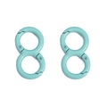 Lot de deux mousquetons turquoise en forme de 8 pour porte-clés et sacs artisanaux - Bleu sarcelle