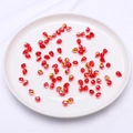 Perles gouttes en cristal de verre rouge facetté couleur Siam pour bijoux DIY - 9x8mm (Trou 1mm, 10 Pièces/Paquet) / Rouge