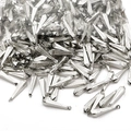 Silver metal pyramid charms for DIY jewelry making with dotted texture and top hanging hole - 8x31mm (20 Pieces/Pack) / White Gold