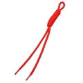Rote Paracord-Schlüsselanhänger mit handgefertigtem Römischen Knoten und stabiler Schlaufe - einfarbig / 1 Stück / Rot
