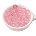 Pink transparent round glass beads for DIY jewelry making in a small white bowl - 10mm Pink (Hole Approx 1.5mm) - 20 Pieces/Pack