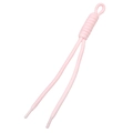Rosa geflochtene Paracord aus Polyester mit transparenten Kunststoffspitzen für DIY - einfarbig / 1 Stück / Hellrosa