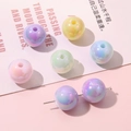 Colorful 16mm iridescent acrylic round beads for DIY jewelry and bracelet making - Random Mixed Colors