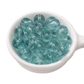 Transparent light blue glass beads with center hole for DIY jewelry making - 10mm Aqua (Hole Approx 1.5mm) - 20 Pieces/Pack