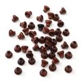 Bell-shaped dark red and black sandalwood spacer beads for DIY jewelry making - Vase Stupa / 6x7mm (Pack of 2) / Dalbergia