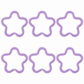 Set of six purple star-shaped iron spray-painted open rings for DIY jewelry and crafts - Purple