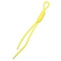 Hellgelbes Polyester-Paracord mit Spiralknoten und transparenten Kunststoffspitzen - einfarbig / 1 Stück / Gelb
