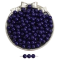 Perles en verre violet foncé 8mm pour bracelets DIY avec finition miroir polie - 8mm / 20 Pcs/Pack / Bleu royal