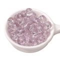 Translucent lavender glass beads for DIY jewelry making displayed in a white spoon - 10mm Light Purple (Hole Approx 1.5mm) - 20 Pieces/Pack