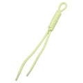 Leuchtgrüner Paracord-Knoten-Anhänger mit Schlaufe und Kunststoffspitzen für DIY-Schmuck - einfarbig / 1 Stück / Grün