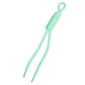 Minzgrüne Paracord-Schlaufe mit Rom-Knoten und Enden aus Kunststoff für DIY-Design - einfarbig / 1 Stück / Cyan