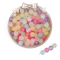 Frosted pastel acrylic round beads in assorted colors for DIY jewelry and necklaces - Random Mixed Colors
