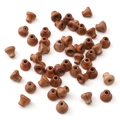 Deep brown funnel-shaped wooden beads for DIY bracelets with natural wood grain - Vase Stupa / 6x7mm (Pack of 2) / Redwood