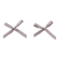 Handmade dusty rose polyester satin ribbon bows for DIY jewelry and hair accessories - Size Approx. 2.5x2cm, Ribbon Width 3mm / 10 Pieces Pack / Gray