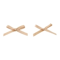Pair of champagne gold polyester ribbon mini bows for DIY jewelry and crafts - Size Approx. 2.5x2cm, Ribbon Width 3mm / 10 Pieces Pack / Champagne