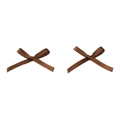 Pair of brown polyester satin mini ribbon bows for DIY jewelry and hair accessories - Size Approx. 2.5x2cm, Ribbon Width 3mm / 10 Pieces Pack / Dark Brown