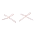 Mini soft pink satin polyester bows for DIY jewelry and clothing accessories - Size Approx. 2.5x2cm, Ribbon Width 3mm / 10 Pieces Pack / Skin Pink