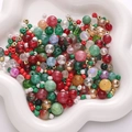 Weihnachts-Bastelperlen-Set mit roten, grünen und goldenen Perlen für Schmuckherstellung - Weihnachtliche Mix-Perlen (6128012907425)
