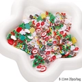 Mix van 8-11mm kerst-harsbedeltjes met de kerstman voor creatieve DIY-sieradenprojecten - Stijl 02 Druppelolie Kerst / 20 Stuks/Verpakking (Ongeveer 8-11mm)