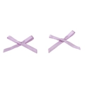 Miniature lavender polyester satin ribbon bow for handmade jewelry and DIY crafts - Size Approx. 2.5x2cm, Ribbon Width 3mm / 10 Pieces Pack / Light Purple