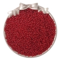 Perles de rocaille rouges transparentes dans un plateau pour création de bijoux DIY - Rouge Foncé