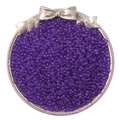 Perles de rocaille en verre violet transparent dans un plateau doré pour bijoux DIY - Bleu et Violet