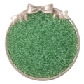 Perles de rocaille en verre vert transparent pour bijoux DIY dans un plateau rond - Vert clair