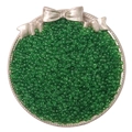 Perles de rocaille en verre vert transparent pour bijoux DIY dans un plateau argent - Vert Émeraude