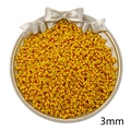 Yellow and red striped 3mm glass seed beads for DIY handmade bracelet making - 3mm (20g/Pack) / Yellow And Red Stripes