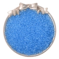 Perles de rocaille en verre bleu ciel pour bijoux DIY dans un plateau doré - Bleu lac