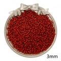 3mm red and black striped glass watermelon beads for DIY jewelry making in silver tray - 3mm (20g/Pack) / Red With Black Line