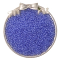 Perles de rocaille bleues en verre de 2mm à 4mm pour bijoux DIY en plateau argent - Aqua