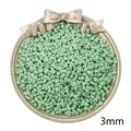 3mm striped green glass seed beads for DIY jewelry making in a decorative tray - 3mm (20g/Pack) / White And Green Stripes