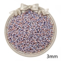 3mm red white and blue striped glass beads for DIY jewelry making in a silver tray - 3mm (20g/Pack) / White With Red And Blue Stripes
