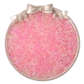 Perles de rocaille roses irisées pour bracelets DIY présentées dans un plateau - Série Rose
