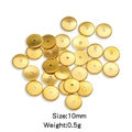 Golden 10mm 18K stainless steel abacus beads for DIY jewelry making, 0.5g weight - Gold (10mm)